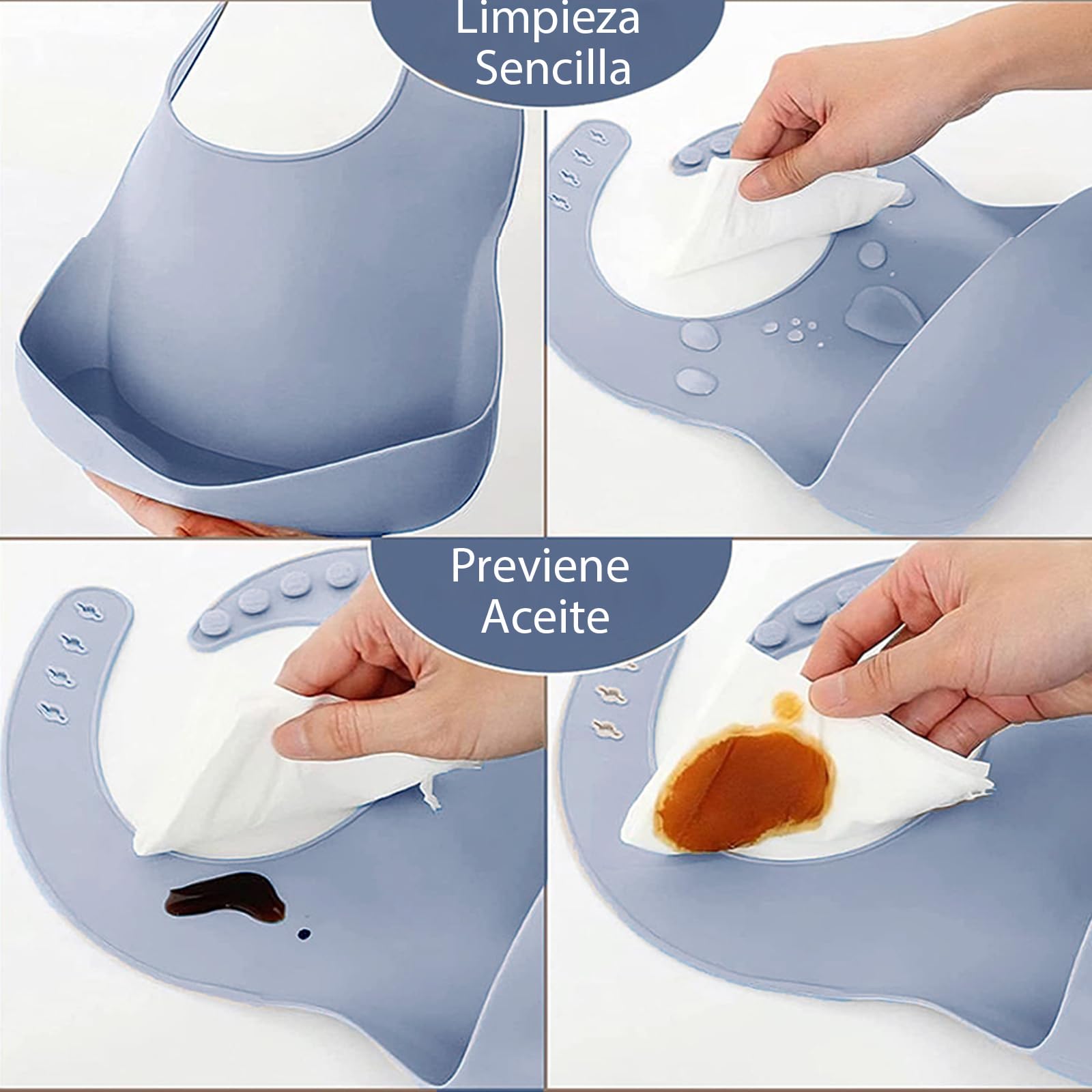 Juego de Cubiertos de Silicona Antideslizante para Bebé – 8 Piezas